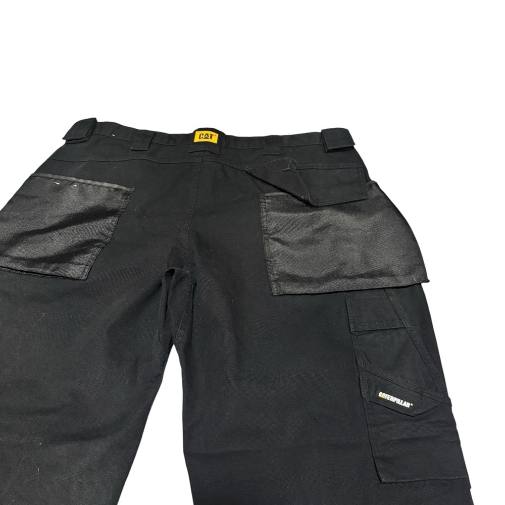 CAT Caterpillar Work Pants Black Cargo Utility Tool Holders Gorpcore Size 44x36 - Picture 5 of 6